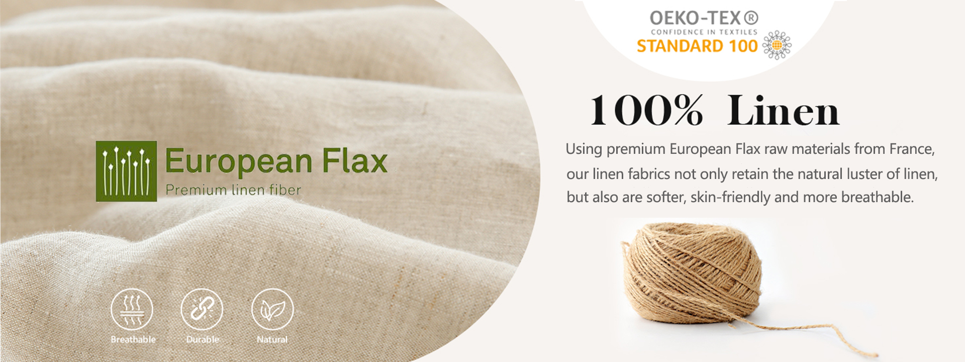 100% linen fabric