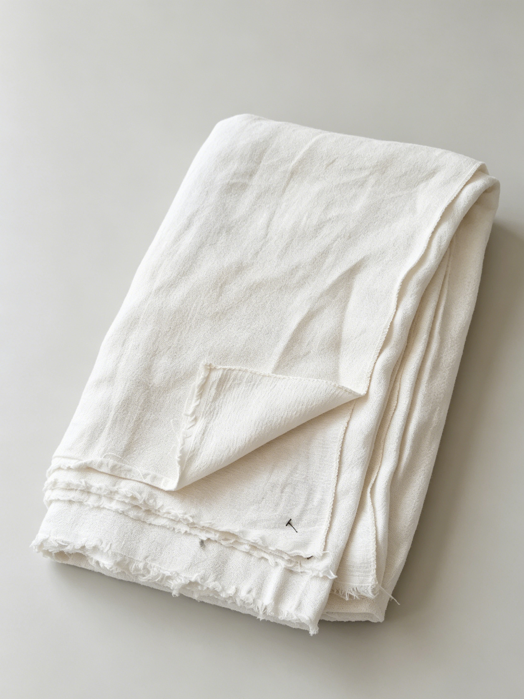 235gsm Bleached Off White Herringbone Linen Throw with Raw Fringe | OEKO‑TEX & European Flax Certified