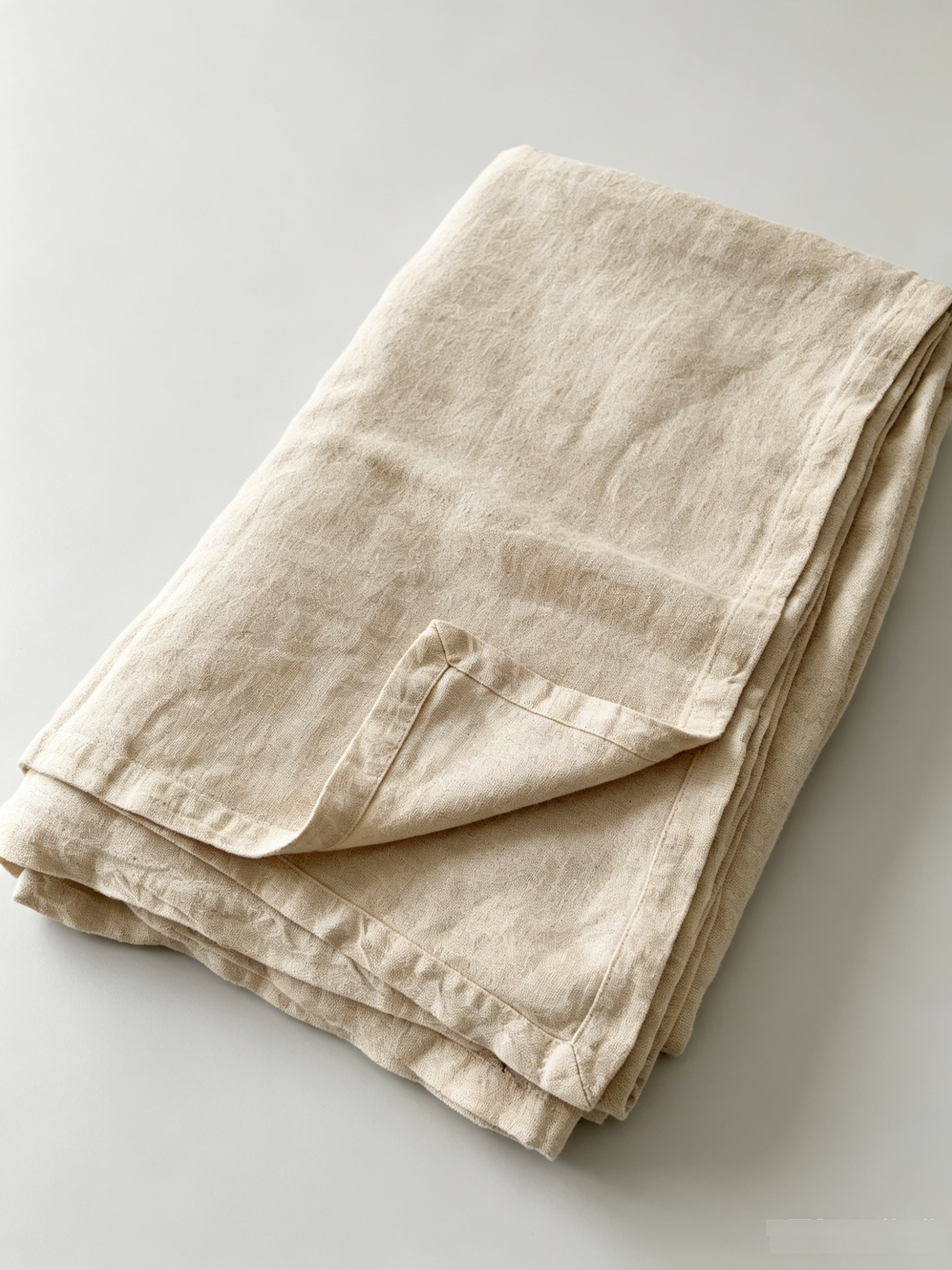 410gsm Natural Khaki 100% Linen Bed Cover | OEKO‑TEX & European Flax Certified