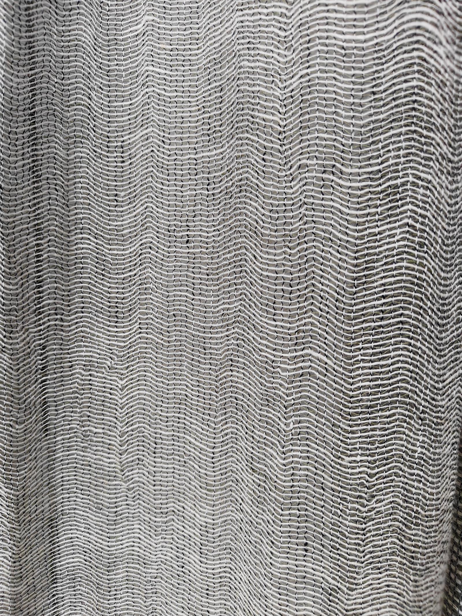 100% European Flax Linen Curtains | Grey-Green Washed OEKO-TEX Mesh Sheer