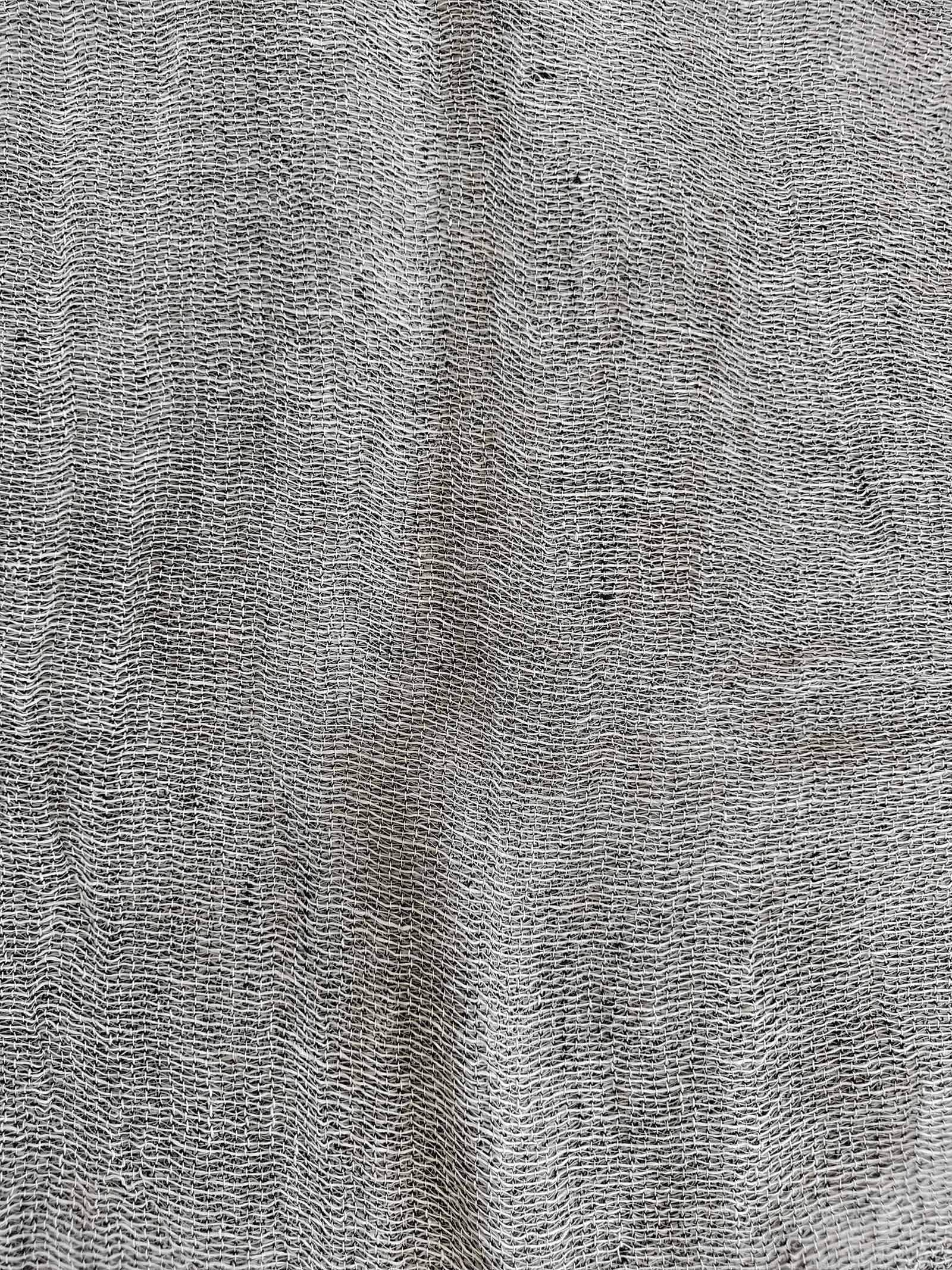 100% European Flax Linen Curtains | Grey-White Open Weave Washed OEKO-TEX Sheer