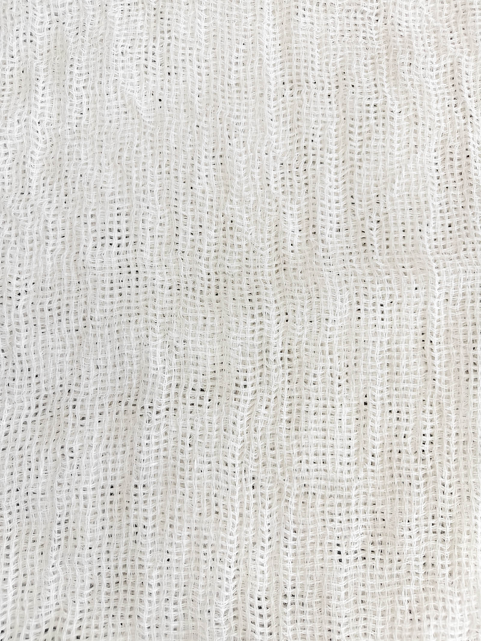 100% European Flax Linen Curtains | White Mesh Open Weave Washed OEKO-TEX Sheer